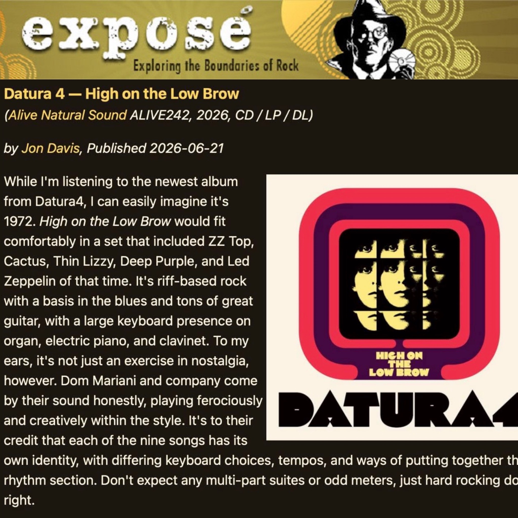 Nice review of DATURA4 